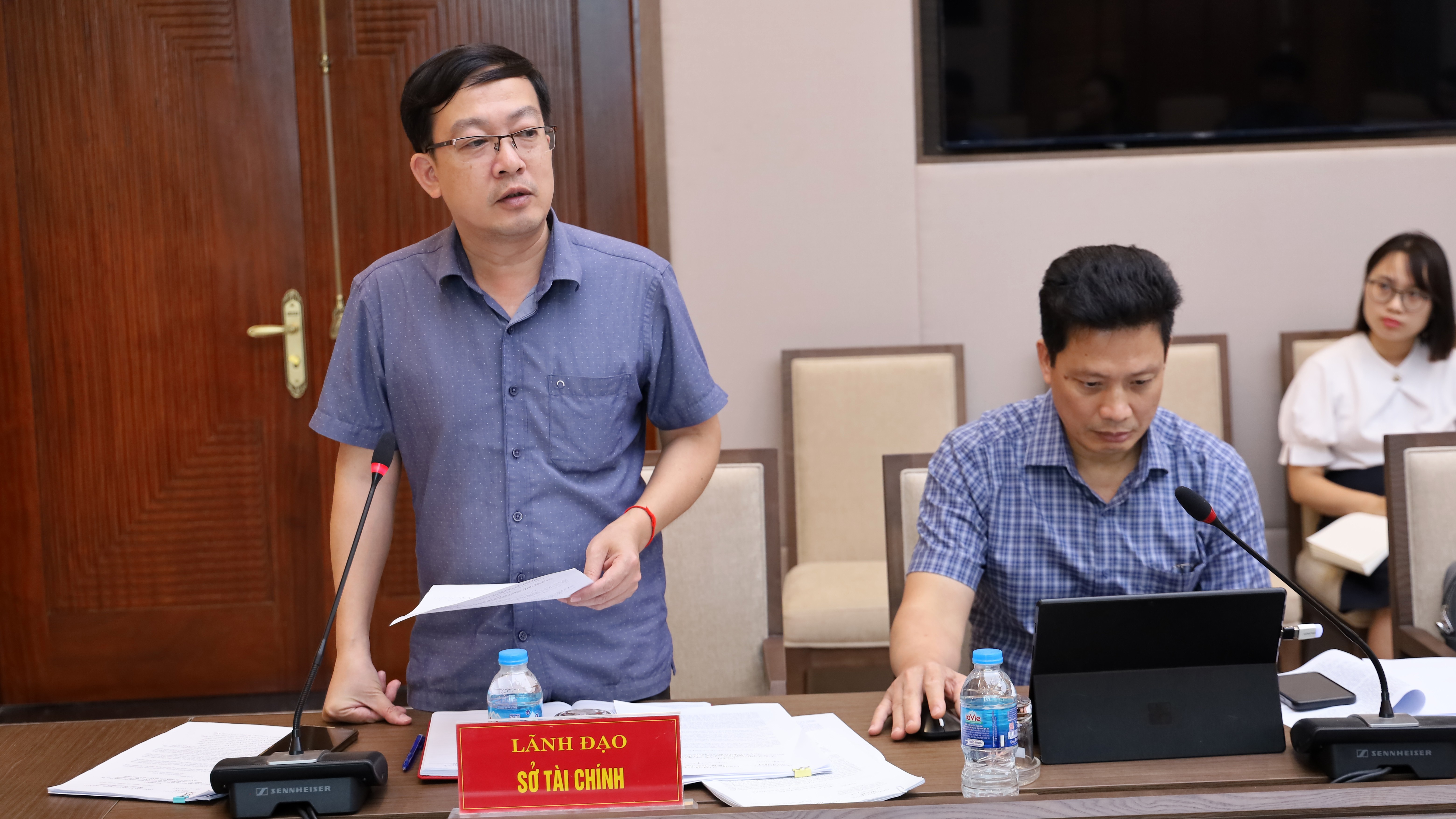 Lãnh đạo Sở Tài chính phát biểu tại buổi làm việc. anh-1.jpg