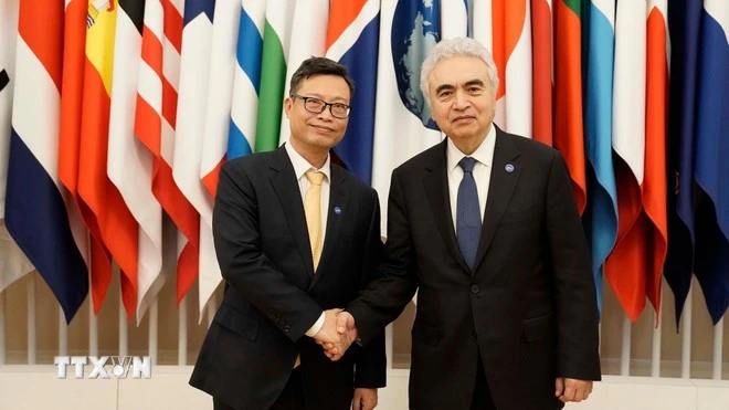 Đại sứ đặc mệnh toàn quyền Việt Nam tại Pháp Trịnh Đức Hải và Giám đốc Điều hành IEA, Fatih Birol.