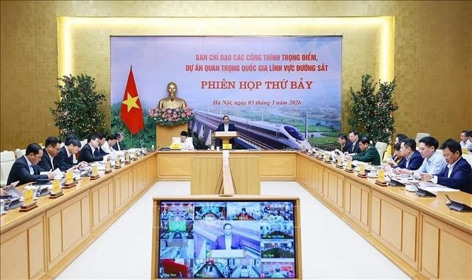 Thủ tướng Phạm Minh Chính chủ trì phiên họp thứ 7 của Ban Chỉ đạo các công trình trọng điểm, dự án quan trọng quốc gia lĩnh vực đường sắt.
