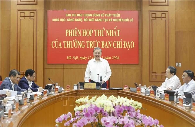 Tổng Bí thư Tô Lâm phát biểu.