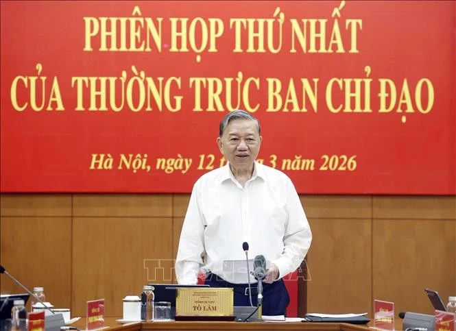 Tổng Bí thư Tô Lâm phát biểu.