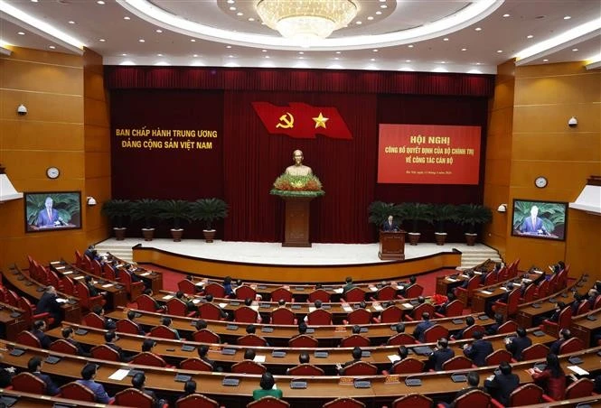 Tổng Bí thư, Chủ tịch nước Tô Lâm phát biểu chỉ đạo Hội nghị công bố Quyết định của Bộ Chính trị về công tác cán bộ.