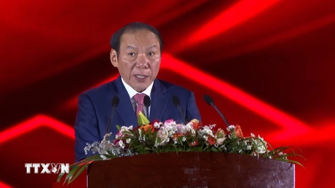 Ông Nguyễn Văn Hùng, Bộ trưởng Bộ Văn hóa, Thể thao và Du lịch phát biểu tại sự kiện.