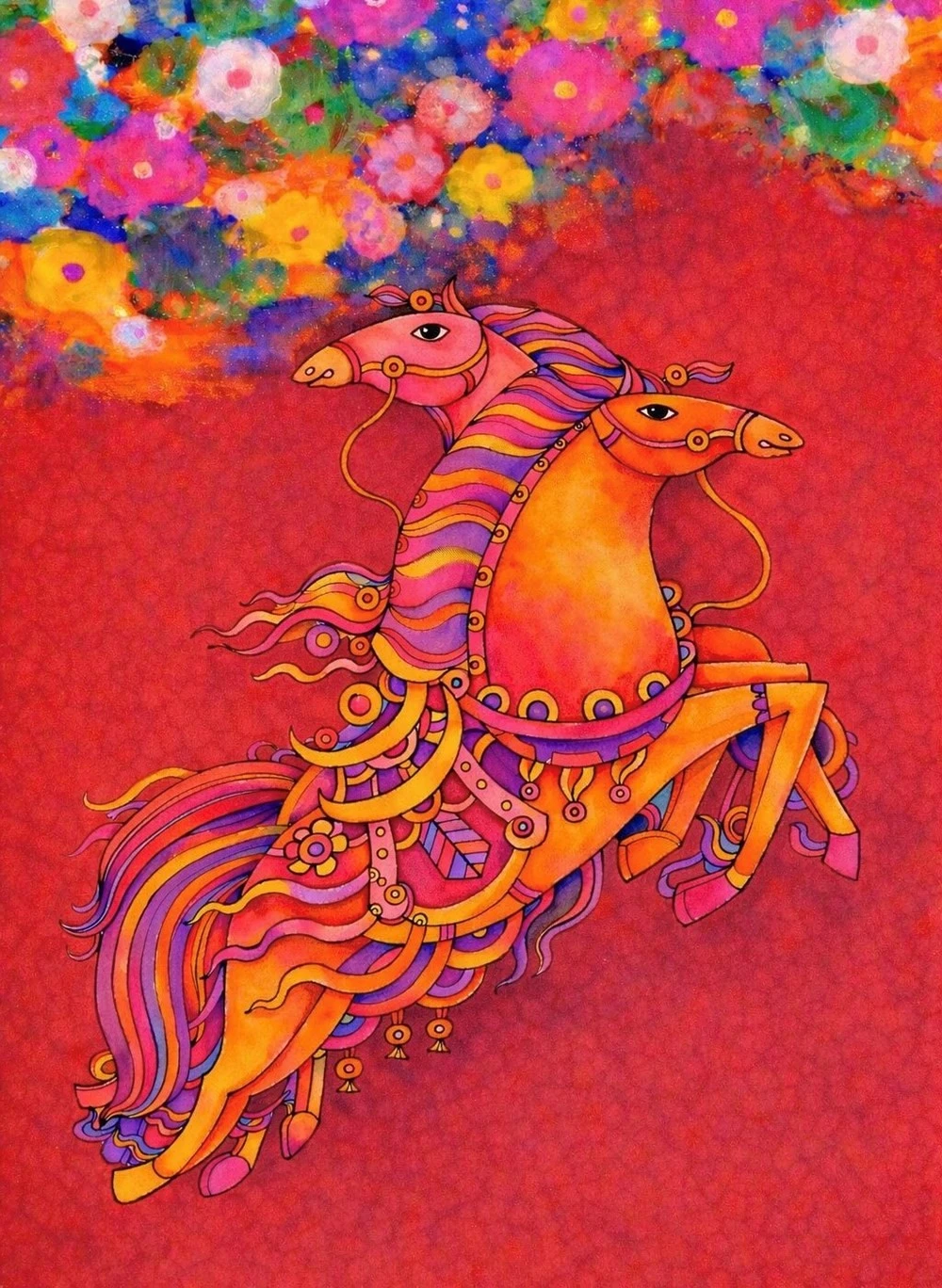 Tranh ngựa của họa sĩ Trương Đình Dung.