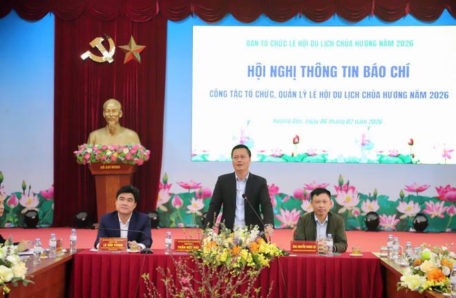 Trưởng ban Chỉ đạo Lễ hội, ông Trần Đức Hải thông tin về mùa lễ hội năm nay.