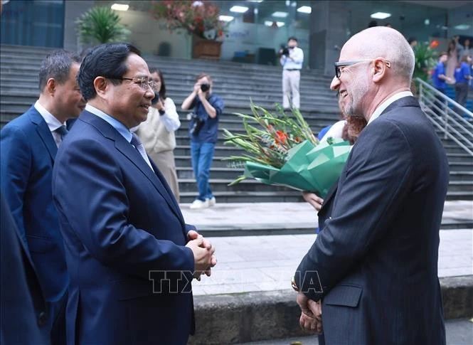 Thủ tướng Phạm Minh Chính đến thăm Viện Hàn lâm Khoa học và Công nghệ Việt Nam.