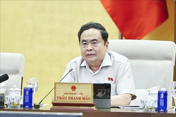 Chủ tịch Quốc hội Trần Thanh Mẫn phát biểu. Ảnh: Doãn Tấn/TTXVN