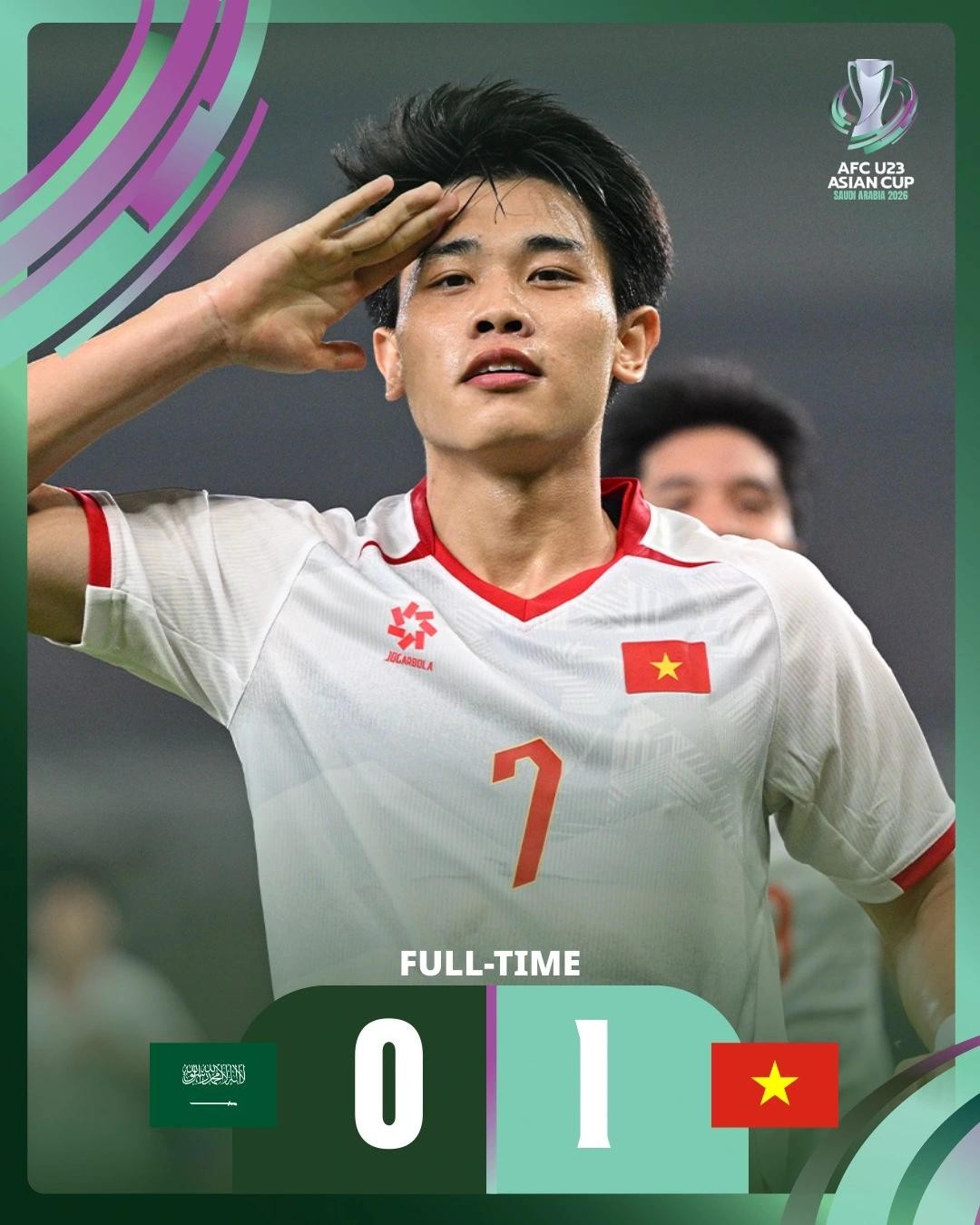U23 Việt Nam lần đầu tiên trong lịch sử thắng U23 Saudi Arabia.