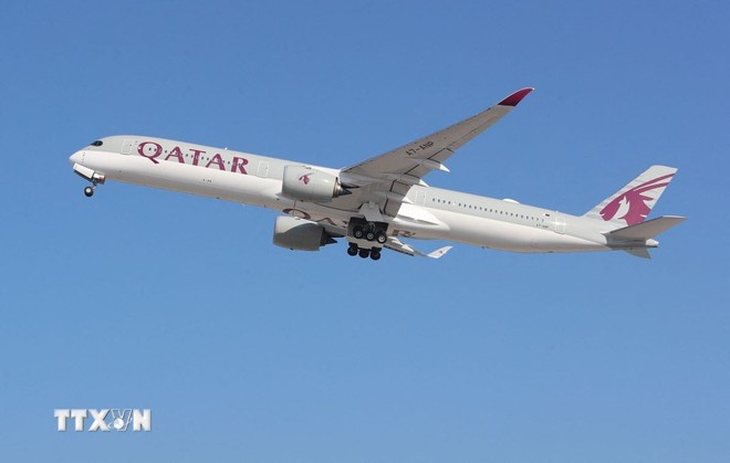 Máy bay của Hãng hàng không Qatar Airways.