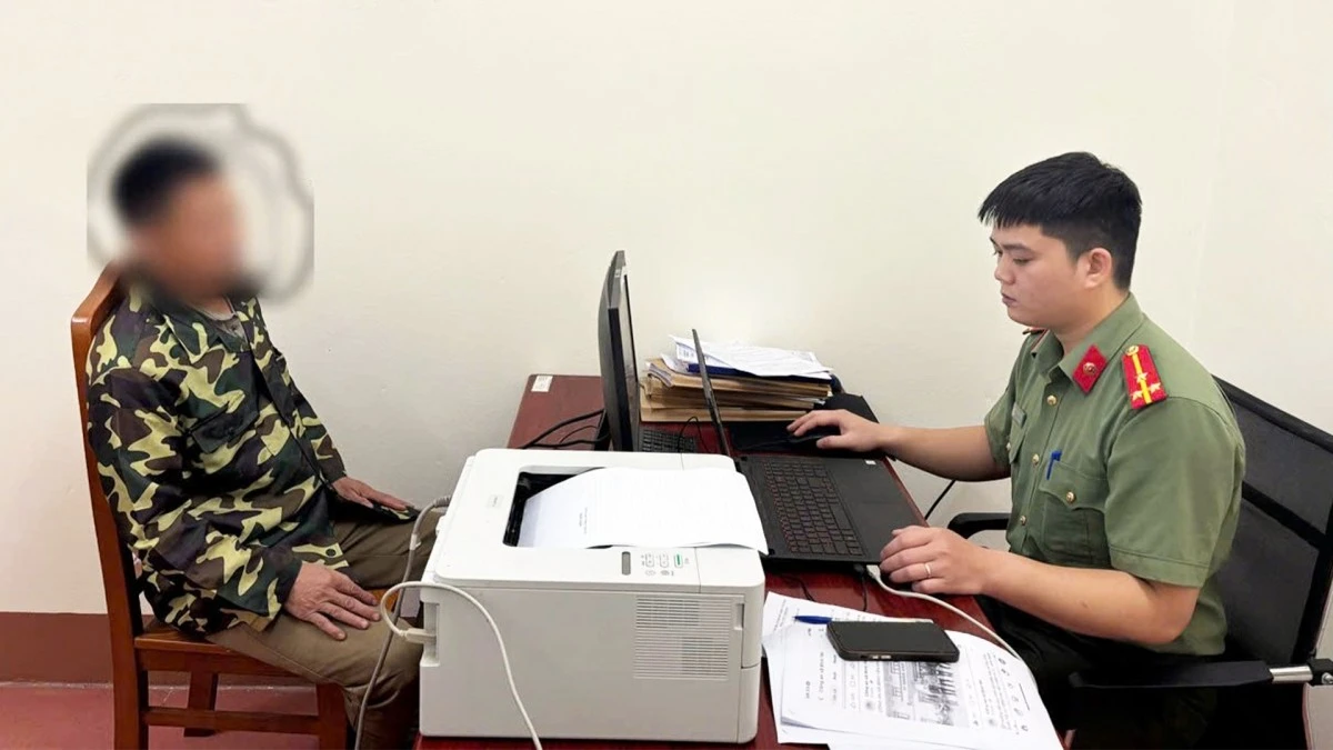 Ông N.M.T làm việc tại cơ quan công an