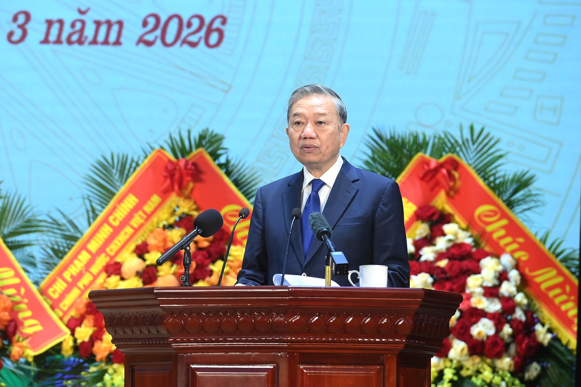 Tổng Bí thư Tô Lâm phát biểu tại lễ kỷ niệm.