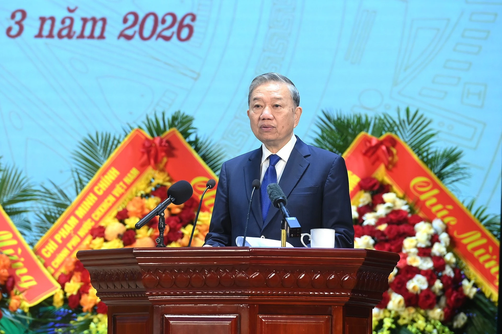 Tổng Bí thư Tô Lâm phát biểu tại lễ kỷ niệm.