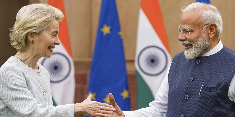 Thủ tướng Narendra Modi và Chủ tịch Ủy ban châu Âu Ursula von der Leyen.