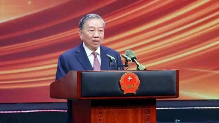 Tổng Bí thư, Chủ tịch nước Tô Lâm phát biểu chúc mừng và chỉ đạo.