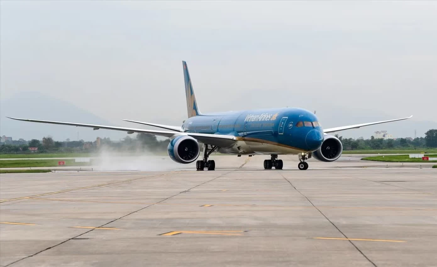 Máy bay Boeing 787-10 của Vietnam Airlines. Ảnh: VNA.