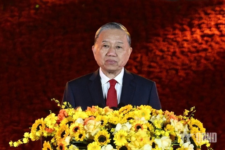 Tổng Bí thư Tô Lâm phát biểu tại chương trình.