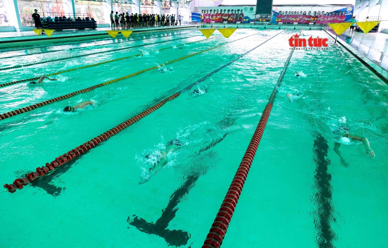 Khu vực tập luyện của đội tuyển bơi quốc gia được trang bị đầy đủ trang thiết bị tại Trung tâm Trung tâm Huấn luyện Thể thao Quốc gia ở phường Linh Xuân, TP Hồ Chí Minh.
