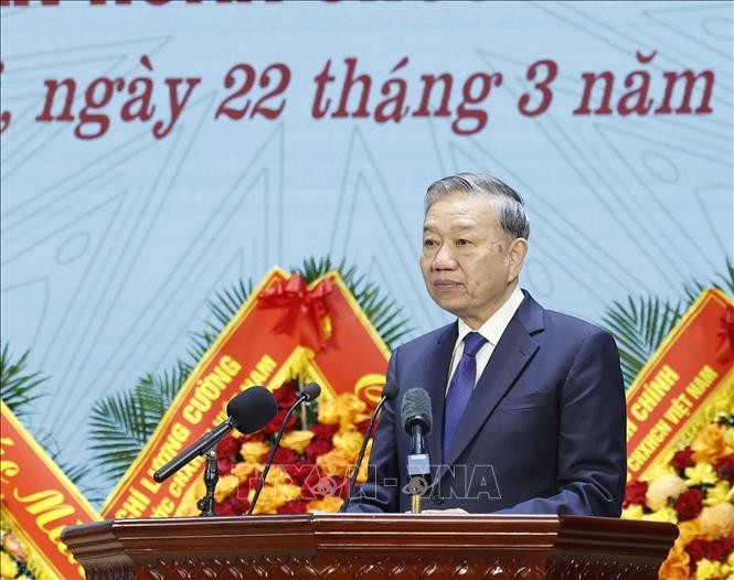 Tổng Bí thư Tô Lâm phát biểu chỉ đạo.