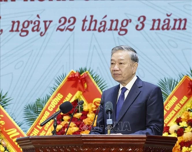Tổng Bí thư Tô Lâm phát biểu chỉ đạo.