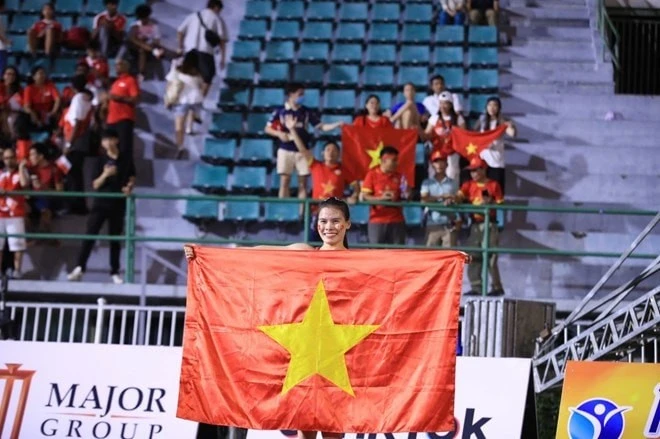 VĐV Nguyễn Thị Ngọc được mệnh danh "cô gái tốc độ" của điền kinh Việt Nam.