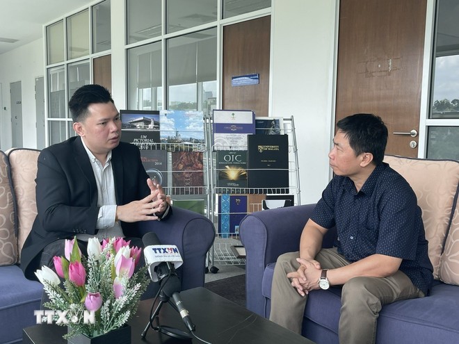 Nhà phân tích đối ngoại, an ninh và chiến lược thuộc trường đại học Malaya (Malaysia) Collins Chong Yew Keat trả lời phỏng vấn TTXVN tại Kuala Lumpur.