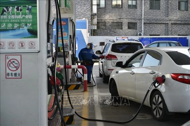 Một trạm xăng ở tỉnh Giang Tô, Trung Quốc.