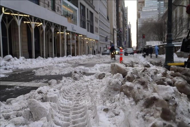 Tuyết phủ dày tại New York, Mỹ ngày 7/2/2026.