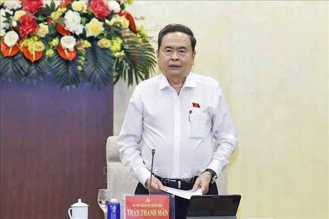 Chủ tịch Quốc hội Trần Thanh Mẫn phát biểu.