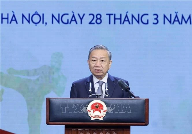 Tổng Bí thư Tô Lâm phát biểu chỉ đạo.