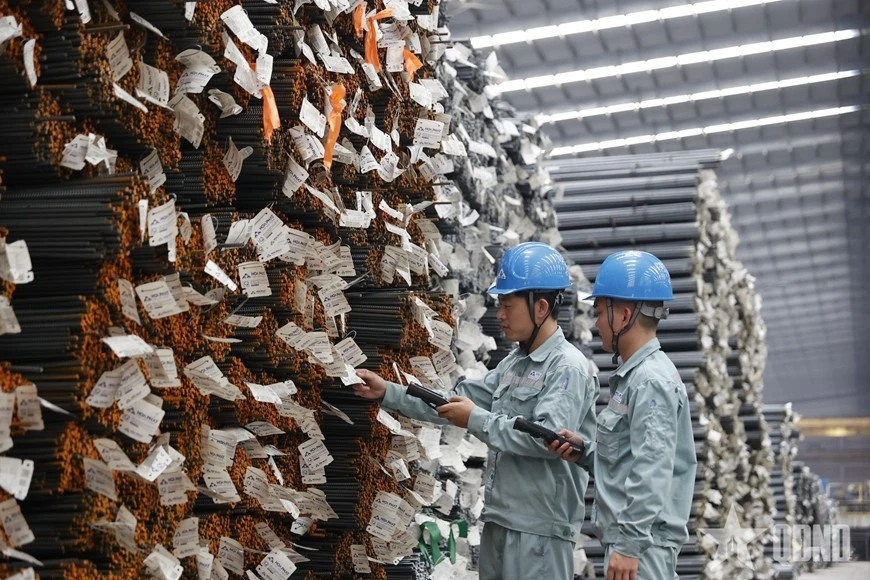 Hoạt động sản xuất tại Công ty cổ phần Tập đoàn Hòa Phát.