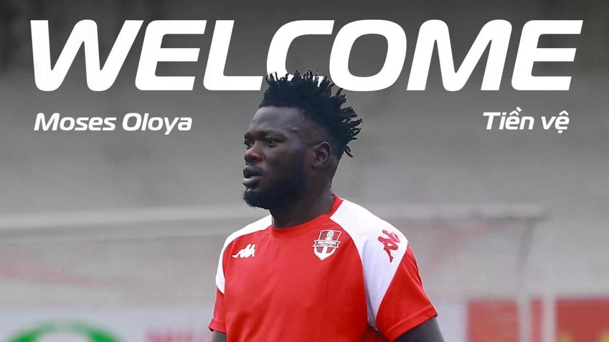 CLB Hải Phòng chiêu mộ tiền vệ Moses Oloya, người cũ của Hà Nội FC.
