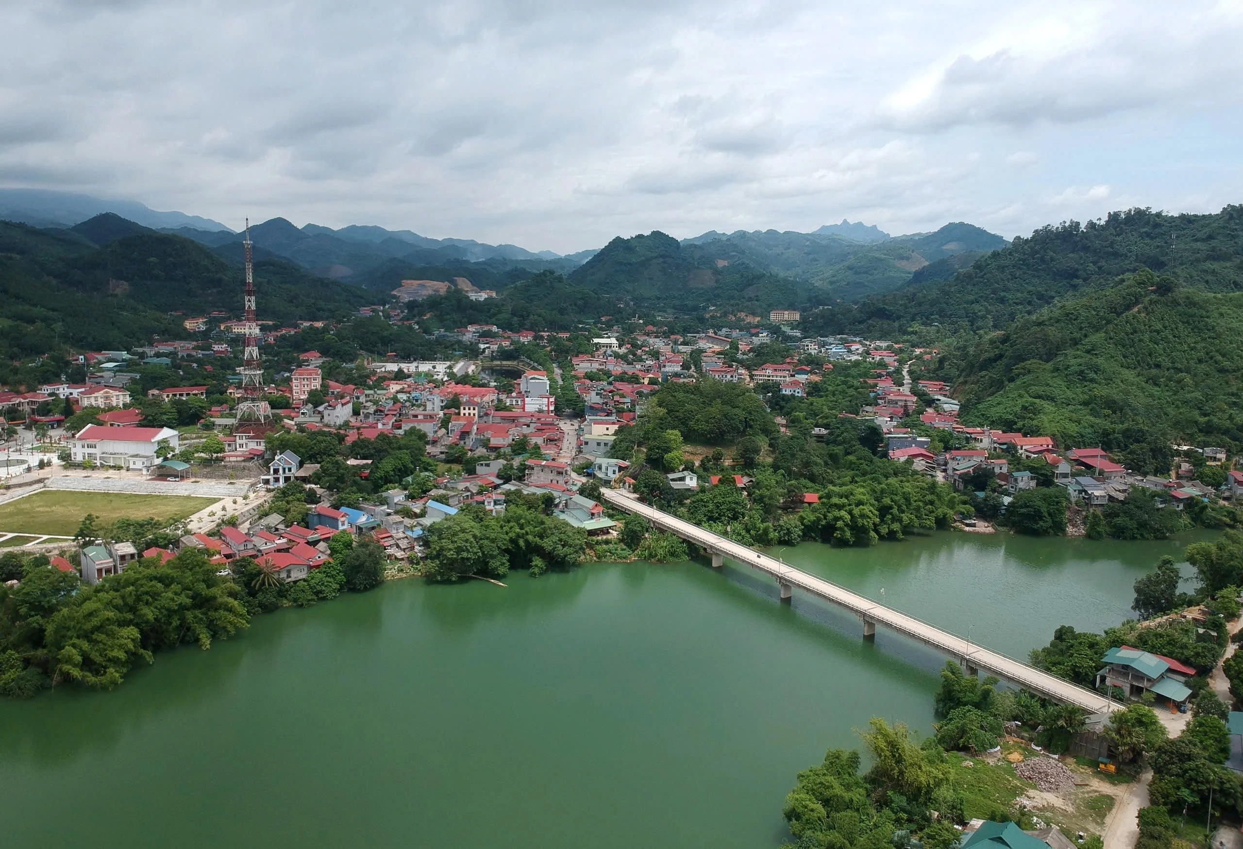 Một góc thị trấn Phố Ràng (ảnh: Mạnh Dũng).