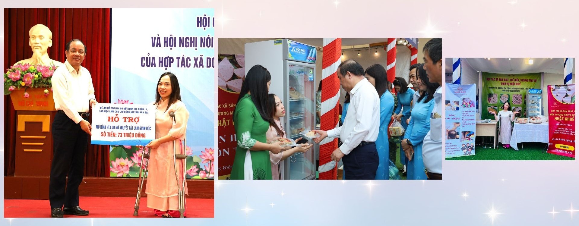 Hợp tác xã Sản xuất, chế biến, thương mại và dịch vụ Nhật Khuê được hỗ trợ kinh phí và tạo điều kiện tham gia các hội chợ quảng bá, giới thiệu đặc sản vùng miền. nhat-khue.jpg