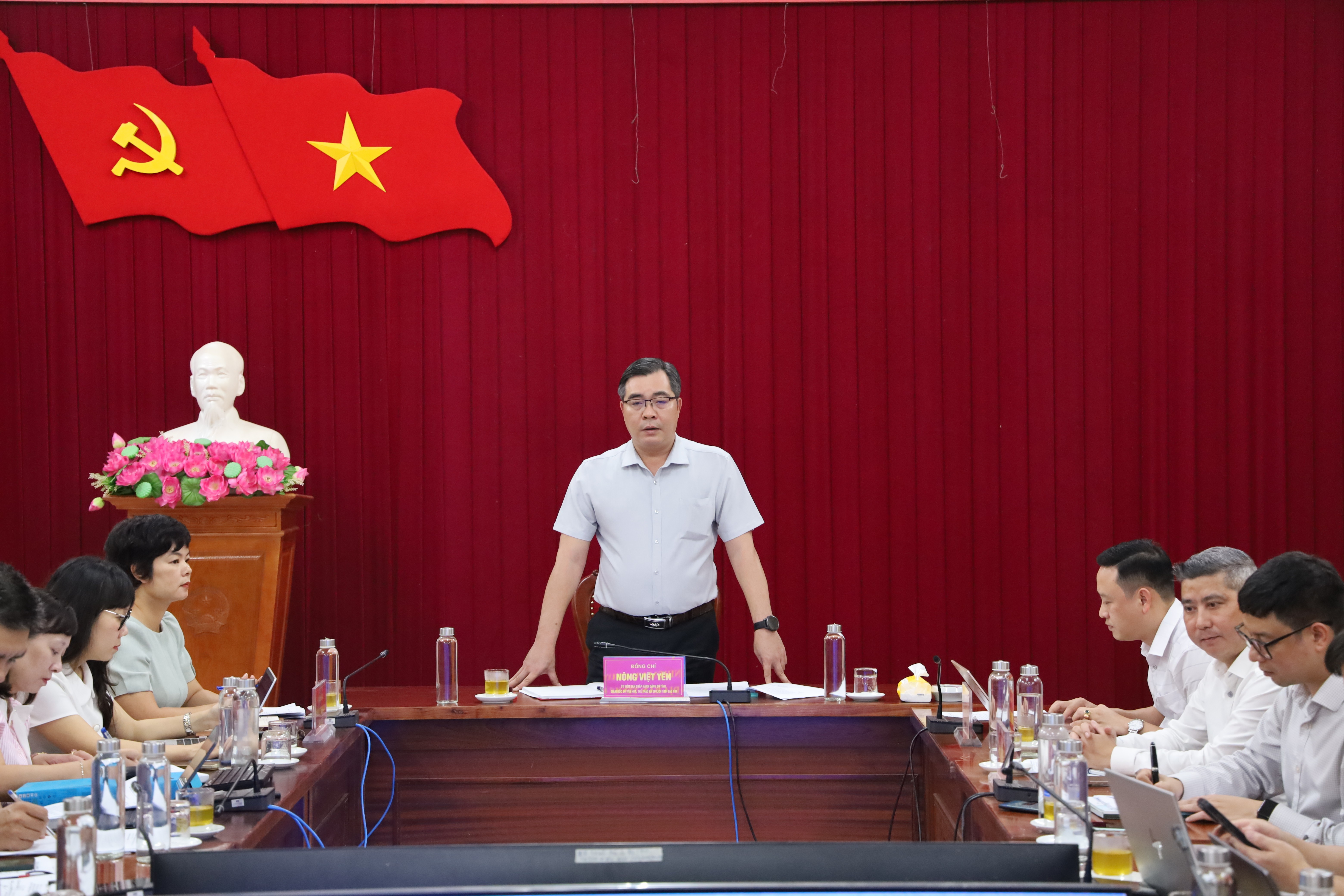 Lãnh đạo Sở Văn hóa, Thể thao và Du lịch phát biểu kết luận Hội nghị. img-3405.jpg