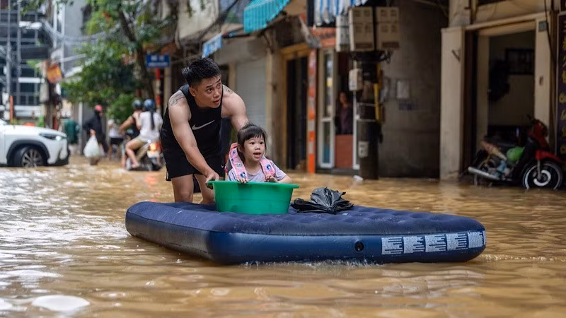 Trẻ em tỉnh Thái Nguyên bị ảnh hưởng học tập do cơn bão số 3 (Yagi).