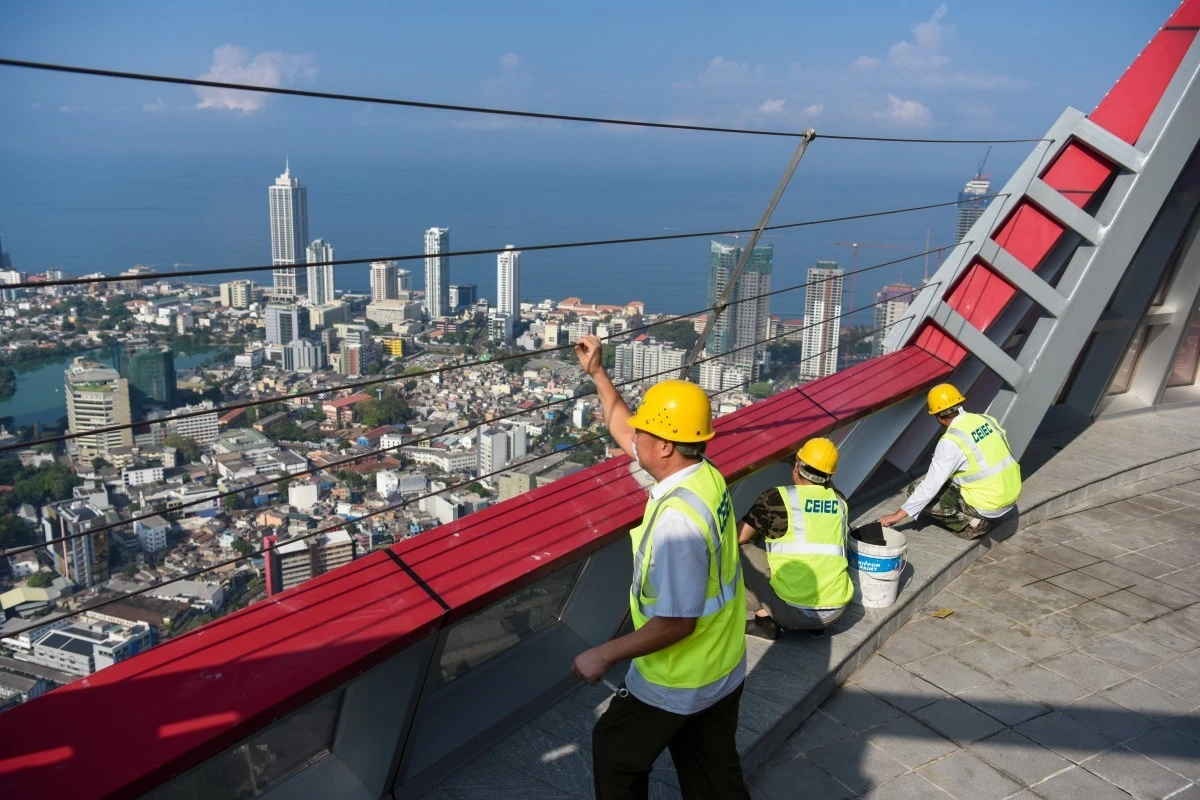 Tháp Lotus tại Colombo - thủ đô Sri Lanka - là một công trình trong Sáng kiến Vành đai và Con đường. Ảnh tư . Ảnh tư liệu