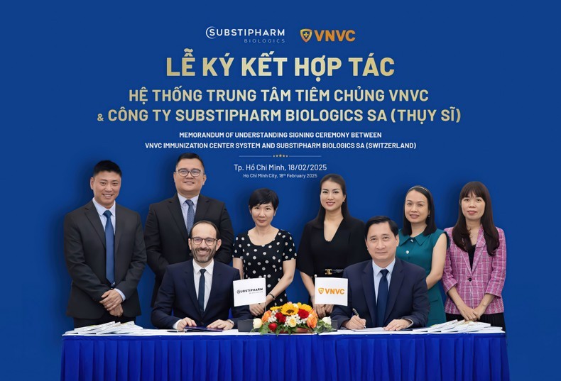 Hệ thống tiêm chủng VNVC vừa ký kết bản ghi nhớ hợp tác với Công ty dược phẩm Substipharm Biologics (Thụy Sĩ). Hệ thống tiêm chủng VNVC vừa ký kết bản ghi nhớ hợp tác với Công ty dược phẩm Substipharm Biologics (Thụy Sĩ).