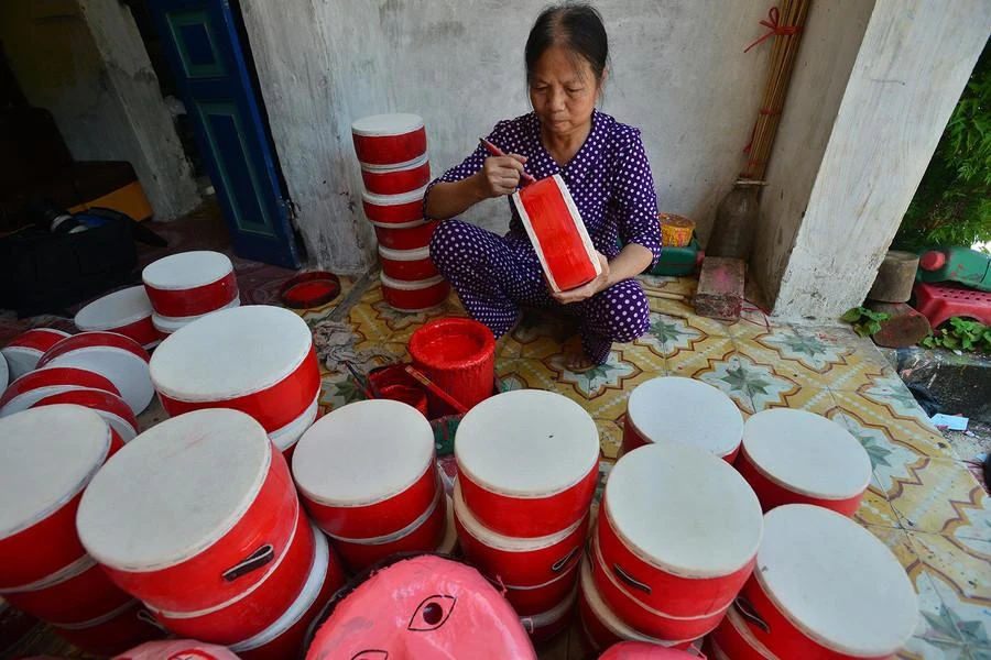 Ngôi làng lưu giữ những nét văn hóa truyền thống dành cho trẻ em dịp Trung thu.