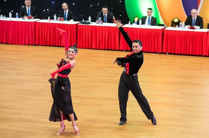 Hai vận động viên Phan Hiển - Thu Hương. Ảnh tư liệu