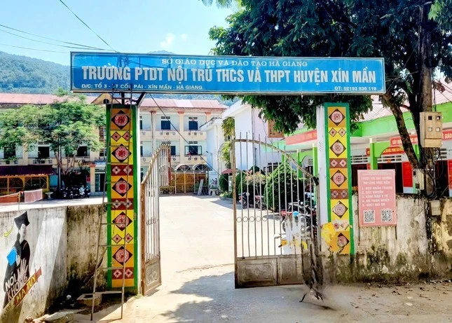 Trường PTDT Nội trú THCS&amp;THPT huyện Xín Mần, nơi xảy ra vụ việc. (ảnh: Báo Hà Giang).