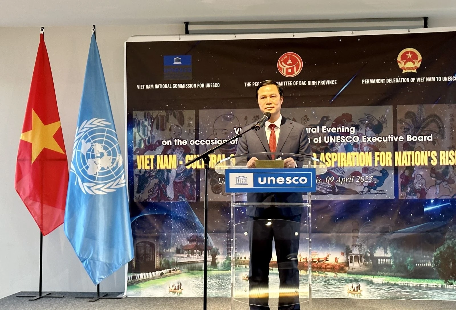 Phó chủ tịch tỉnh Bắc Ninh Lê Xuân Lợi phát biểu tại sự kiện.