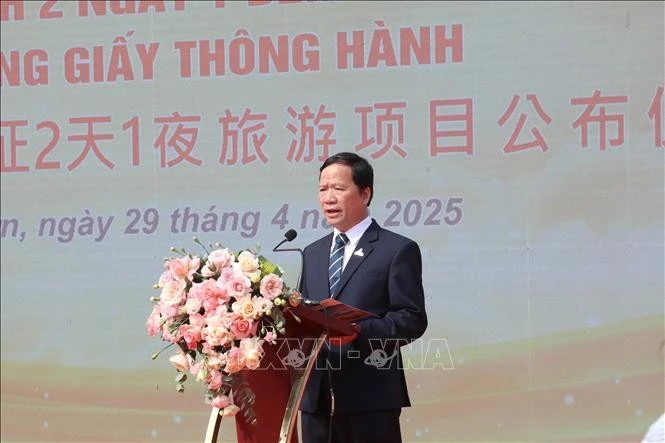 Ông Nguyễn Đặng Ân, Giám đốc Sở Văn hóa, Thể thao và Du lịch tỉnh Lạng Sơn, phát biểu tại lễ công bố.