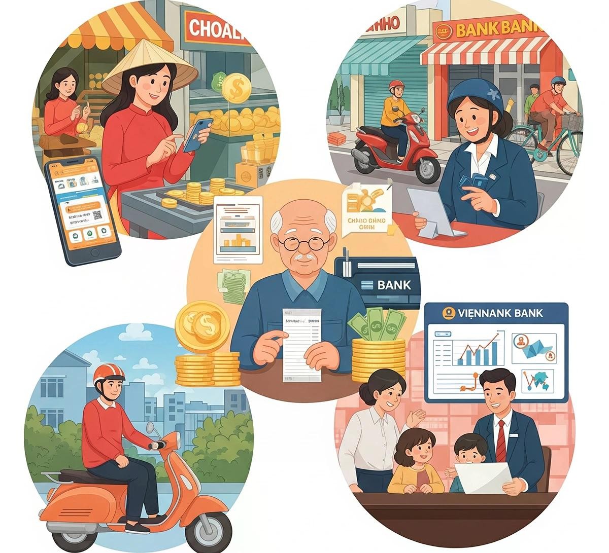 Many friendly and convenient banking products and services bring practical value to meet the diverse needs of customers. (Illustration: AI) Nhiều sản phẩm, dịch vụ ngân hàng thân thiện giàu tiện ích, đem lại giá trị thiết thực đáp ứng tốt nhu cầu đa dạng của khách hàng. (Ảnh minh họa: AI)