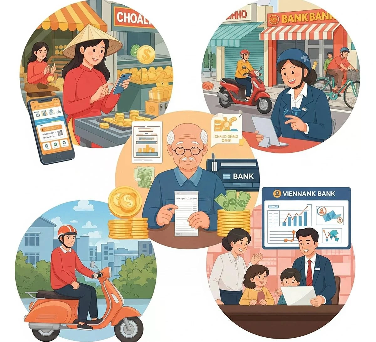 Nhiều sản phẩm, dịch vụ ngân hàng thân thiện giàu tiện ích, đem lại giá trị thiết thực đáp ứng tốt nhu cầu đa dạng của khách hàng. (Ảnh minh họa: AI)