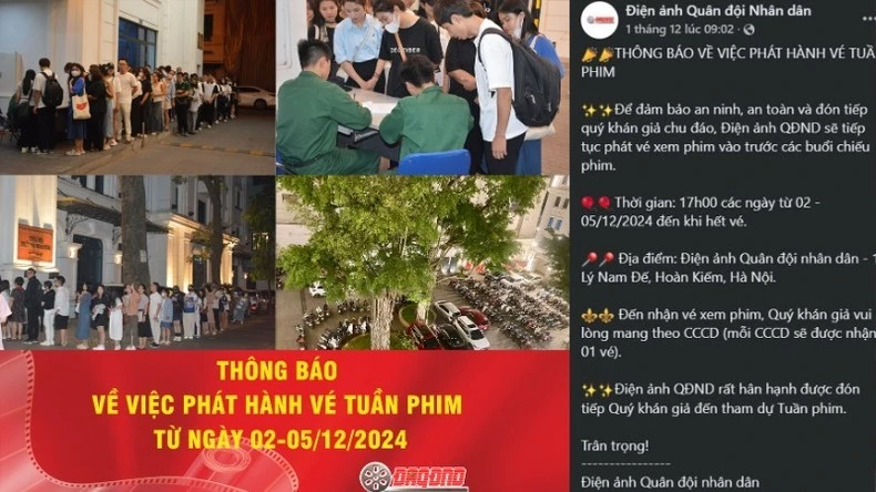 Hình ảnh trên trang Fanpage Điện ảnh Quân đội nhân dân.