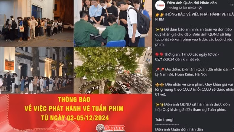 Hình ảnh trên trang Fanpage Điện ảnh Quân đội nhân dân.