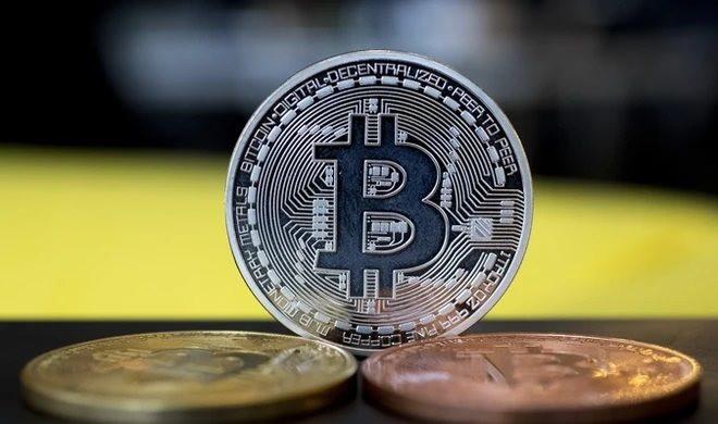 Đồng tiền kỹ thuật số Bitcoin. Đồng tiền kỹ thuật số Bitcoin.
