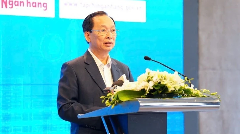 Phó Thống đốc Thường trực Ngân hàng Nhà nước Đào Minh Tú phát biểu khai mạc hội thảo.