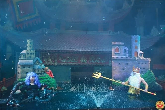 Một tiết mục của Nhà hát Múa rối Thăng Long phục vụ thiếu nhi hè 2024.