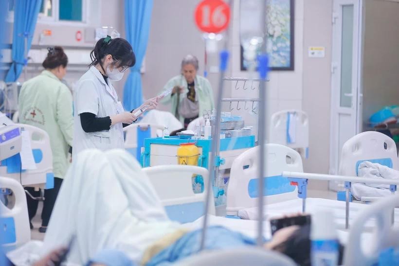 Khu vực tiếp nhận bệnh nhân cấp cứu tại một bệnh viện. Khu vực tiếp nhận bệnh nhân cấp cứu tại một bệnh viện.